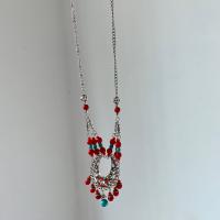 Zinc Alloy Jewelry Necklace with Seedbead fashion jewelry nickel lead & cadmium free 50cm Sold By PC