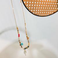 Zinc Alloy smykker halskæde, med Natursten & Akryl, mode smykker & forskellige stilarter for valg & for kvinde, nikkel, bly & cadmium fri, Solgt af PC