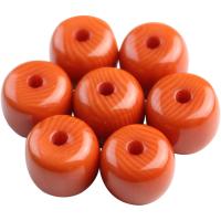 Buddha Beads Resin DIY reddish orange Sold By PC