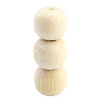 Perles de bouddhistes, Stripe Bambou, Seau, DIY, 8x9mm, Vendu par PC