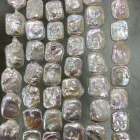 Perles nacres baroques de culture d'eau douce , perle d'eau douce cultivée, Naturel & DIY, blanc, 14x16mm, Vendu par 36-38 cm brin
