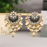 Tibetan Style Drop Earrings, gold color plated, fashion jewelry & for woman & enamel, more colors for choice, 45x65mm, Sold By Pair