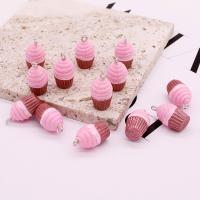 Resin Pendant, Cake, epoxy gel, DIY, mixed colors, Approx 100PCs/Bag, Sold By Bag