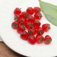 Harz Anhänger, Erdbeere, Epoxidharzklebstoff, DIY & 3D-Effekt, rot, ca. 100PCs/Tasche, verkauft von Tasche