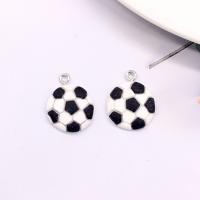 Resin Pendant, Football, epoxy gel, DIY, mixed colors, Approx 100PCs/Bag, Sold By Bag