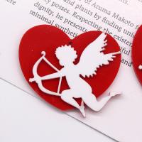 Acrylic Pendants Heart epoxy gel DIY mixed colors Approx Sold By Bag