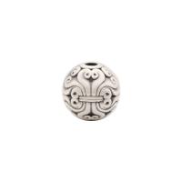 925 Sterling Silver Beads, Antique finish, DIY, nickel, lead & cadmium free, 10.4x10.2mm, Hole:Approx 2mm, Sold By PC