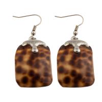 Shell Earrings Brass with Shell fashion jewelry & for woman nickel lead & cadmium free Sold By Pair
