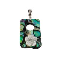 Natural Abalone Shell Pendants with Brass fashion jewelry & for woman Approx 4mm Sold By PC