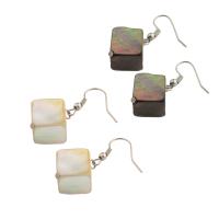 Shell Earrings, Brass, with Abalone Shell, fashion jewelry & for woman, more colors for choice, nickel, lead & cadmium free, 34x20x20mm, Sold By Pair