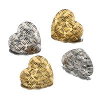 Stainless Steel Stud Earrings 304 Stainless Steel Heart plated DIY 20mm Sold By Bag