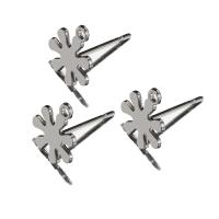 Stainless Steel Earring Stud Component, 316 Stainless Steel, DIY, 11x12mm, 10PCs/Bag, Sold By Bag