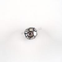 Acier inoxydable Spacer Perles, Acier inoxydable 304, Rond, DIY & noircir, couleur originale, 11x11mm, Trou:Environ 5mm, Vendu par PC