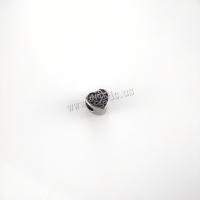 Acier inoxydable Spacer Perles, Acier inoxydable 304, coeur, DIY & noircir, couleur originale, 11x10x8mm, Trou:Environ 5mm, Vendu par PC