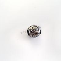 Acier inoxydable Spacer Perles, Acier inoxydable 304, tambour, DIY & noircir, couleur originale, 11x10mm, Trou:Environ 5mm, Vendu par PC