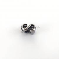 Stainless Steel Spacer Beads, 304 Stainless Steel, Dollar Sign, DIY & blacken, original color, 13x8x8mm, Hole:Approx 5mm, Sold By PC