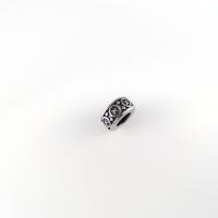 Acier inoxydable Spacer Perles, Acier inoxydable 304, Plat rond, DIY & noircir, couleur originale, 5x10mm, Trou:Environ 5mm, Vendu par PC
