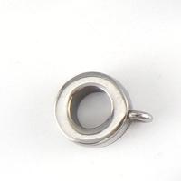 Stainless Steel Bail Beads, 304 Stainless Steel, Donut, DIY, original color, 4x9mm, Hole:Approx 5mm, Sold By PC