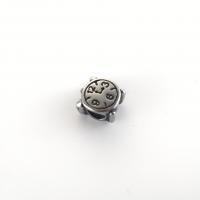 Stainless Steel Spacer Beads, 304 Stainless Steel, Clock, DIY & blacken, original color, 10x12x7mm, Hole:Approx 5mm, Sold By PC