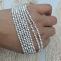 Perles d'espacement Bijoux, perle d'eau douce cultivée, DIY, blanc, 3mm, Vendu par Environ 40 cm brin