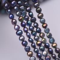 Perles d'espacement Bijoux, perle d'eau douce cultivée, DIY, vert malachite, 7mm, Vendu par Environ 37 cm brin