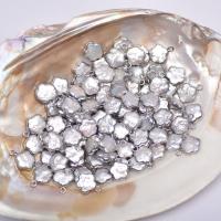 Ciondoli perle d'acqua dolci, perla d'acquadolce coltivata naturalmente, Fiore della prugna, DIY, argento, 12mm, Venduto da PC