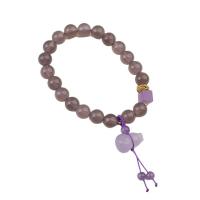 Bracelet de bijou en agate , agate pourpre, avec calcédoine & corde en nylon & améthyste, Placage, bijoux de mode, violet, Longueur:17 cm, Vendu par PC