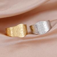 Vinger Ring in edelstaal, 304 roestvrij staal, plated, mode sieraden & voor vrouw, meer kleuren voor de keuze, nikkel, lood en cadmium vrij, 12.8mm, Verkocht door PC