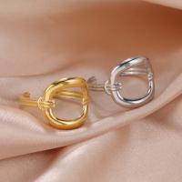 Titanium Čelik Finger Ring, pozlaćen, modni nakit & za žene & šupalj, više boja za izbor, nikal, olovo i kadmij besplatno, 15.1mm, Prodano By PC