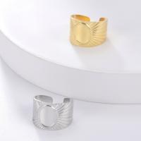 Titanium Čelik Finger Ring, pozlaćen, modni nakit & za žene, više boja za izbor, nikal, olovo i kadmij besplatno, 14.3mm, Prodano By PC