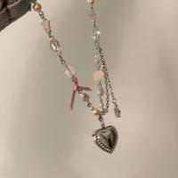 Zinc Alloy smykker halskæde, med Plastic Pearl & Akryl, mode smykker, nikkel, bly & cadmium fri, Solgt af PC