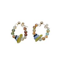 Resin Drop Earring with Zinc Alloy plated fashion jewelry & for woman Sold By Pair