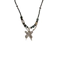 Resin Necklace with Crystal & Zinc Alloy with 2.76inch extender chain Butterfly vintage & for woman Length Approx 15.7 Inch Sold By PC