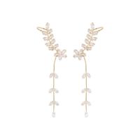 Zinc Alloy Earring Cuff plated & for woman & with rhinestone Sold By PC