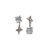 Zinc Alloy Stud Earring with Glass Rhinestone silver color plated fashion jewelry & for woman & with rhinestone nickel lead & cadmium free Sold By Pair