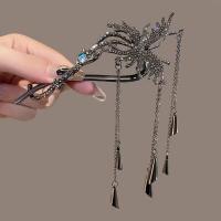 Hair Claw Clips, Tibetan Style, silver color plated, for woman & with rhinestone, nickel, lead & cadmium free, 175x125mm, Sold By PC