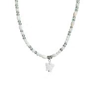 Ожерелье из кристаллов, Кристаллы, с Ракушка, с 6cm наполнитель цепи, Связанный вручную, ювелирные изделия моды & Женский, длина:Приблизительно 45.3 см, продается PC