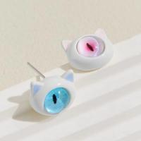 Zinc Alloy Stud Earring with Resin Monster fashion jewelry & for woman nickel lead & cadmium free Sold By Pair