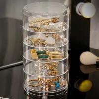 Boîte à bijoux multifonctions, polystyrène, multicouche & rotatif, 200x110mm, Vendu par PC