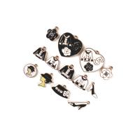 Zink-Legierung-Emaille-Anhänger, Zinklegierung, mit Kunststoff Perlen, goldfarben plattiert, DIY & verschiedene Stile für Wahl & mit Strass, keine, ca. 100PCs/Tasche, verkauft von Tasche