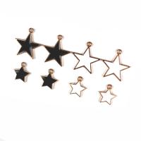 Tibetan Style Enamel Pendants, Star, gold color plated, DIY & different size for choice, more colors for choice, Approx 100PCs/Bag, Sold By Bag