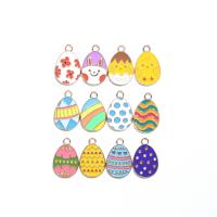 Easter Jewelry, Tibetan Style, Oval, gold color plated, DIY & different designs for choice & enamel, more colors for choice, 14x22mm, Approx 100PCs/Bag, Sold By Bag