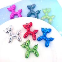 Resin Pendant, Dog, epoxy gel, DIY, more colors for choice, 40x40mm, Approx 100PCs/Bag, Sold By Bag