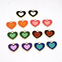 Tibetan Style Heart Pendants, gold color plated, DIY & enamel, more colors for choice, nickel, lead & cadmium free, 20x20mm, Approx 100PCs/Bag, Sold By Bag