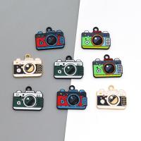 Tibetan Style Enamel Pendants, Camera, stoving varnish, DIY, more colors for choice, nickel, lead & cadmium free, 21x18mm, Approx 100PCs/Bag, Sold By Bag