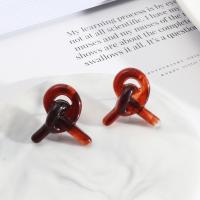 Resin Earring fashion jewelry & for woman nickel lead & cadmium free Sold By Pair