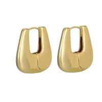 Boucles d'oreilles en alliage de zinc, plaqué de couleur d'or KC, bijoux de mode & pour femme, doré, protéger l'environnement, sans nickel, plomb et cadmium, 24x24mm, Vendu par paire