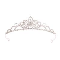 Bridal Tiaras Zinc Alloy silver color plated fashion jewelry & for children & with rhinestone silver color nickel lead & cadmium free Inner Approx 145mm Sold By PC