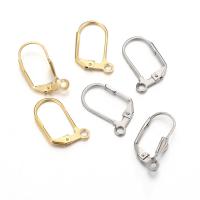 Stainless Steel Lever Back Earring Component, 304 Stainless Steel, plated, DIY & different styles for choice, more colors for choice, 4x9x65mm, 20PCs/Bag, Sold By Bag
