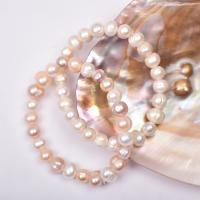 Sötvatten odlade Pearl Bracelet, Freshwater Pearl, DIY, fler färger för val, 9mm, Längd Ca 18 cm, Säljs av PC